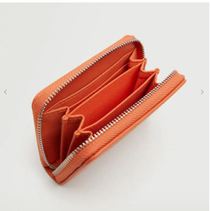 Mango Saffiano-effect wallet